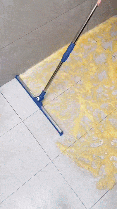 Heavy Duty Magic Broom Silicone Floor Wiper–Premium Floor Squeegee with Stainless Steel Extendable Handle